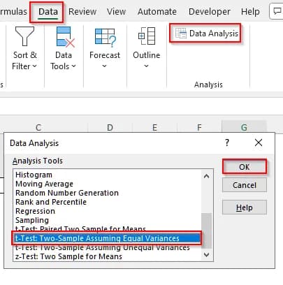 Perform a Two-Sample T Test in Excel With the Data Analysis ToolPak