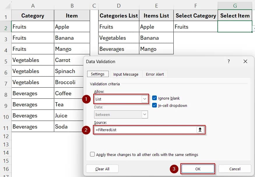 Create a Dependent Drop-Down That Updates Automatically