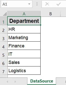 Pull Drop-Down List from Table in Another Sheet