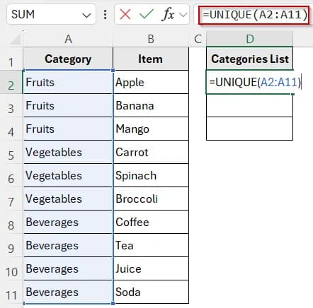 Create a Dependent Drop-Down That Updates Automatically
