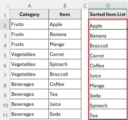 Sort a Drop-Down List Alphabetically Without Rearranging Your Data