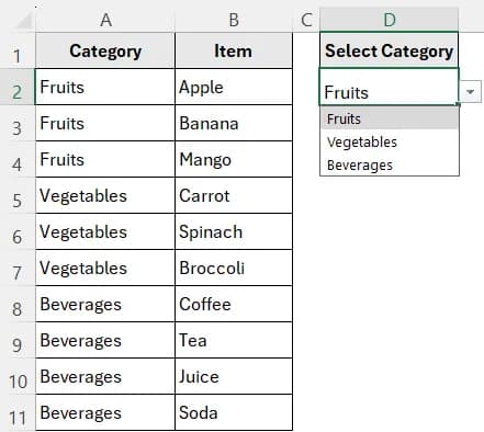 Use Named Ranges with INDIRECT for Classic Dependent Drop-Downs