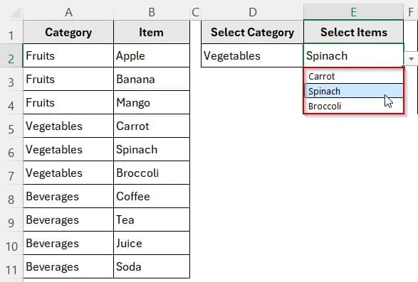 Create Dependent Drop-downs with XLOOKUP