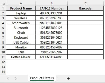 Install an External Font to Generate EAN-13 Barcode