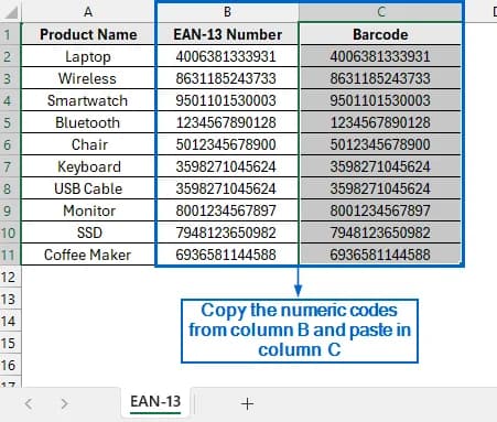 Install an External Font to Generate EAN-13 Barcode