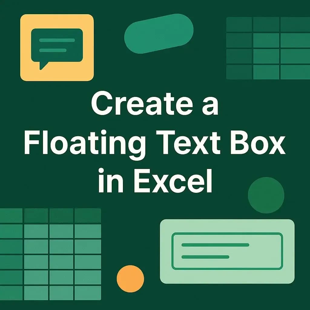How to Create a Floating Text Box in Excel (6 Easy Methods)