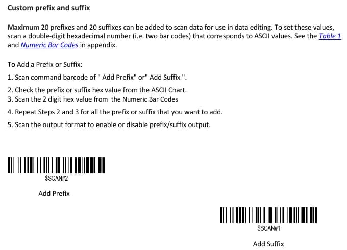 Reprogramming the Scanner with a Barcode