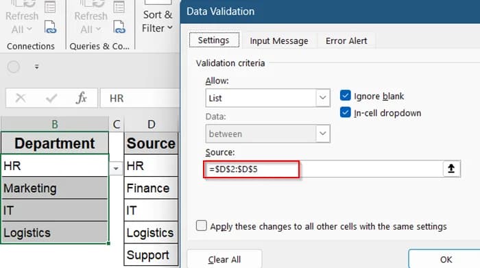 Edit Source for Fixed Lists Manually