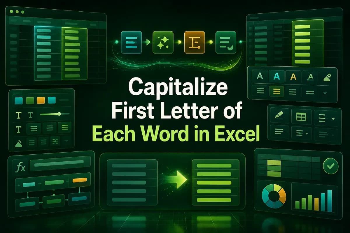 How to Capitalize First Letter of Each Word in Excel