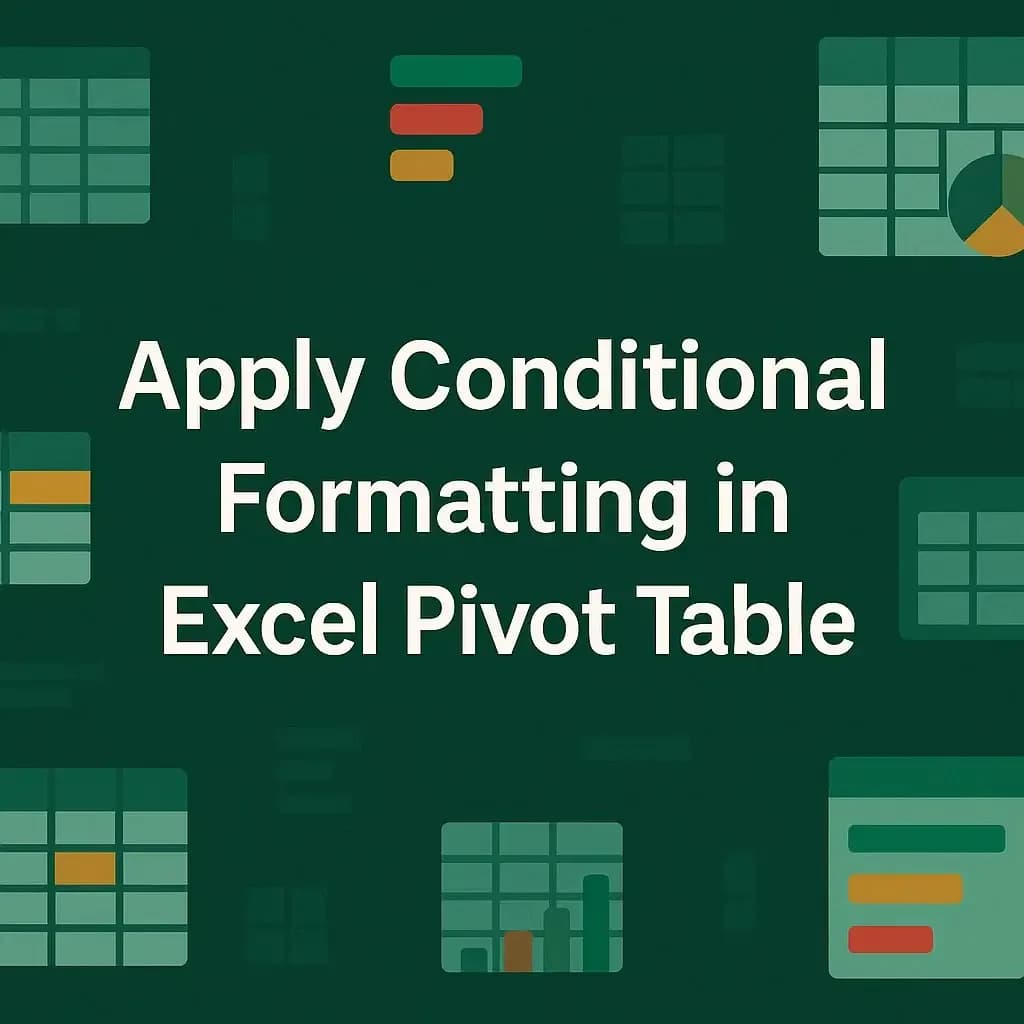 How to Apply Conditional Formatting in Excel Pivot Table