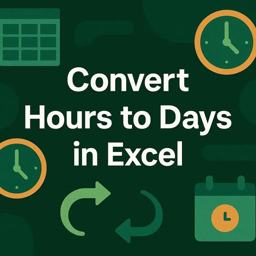 How to Convert Hours to Days in Excel (4 Simple Ways)