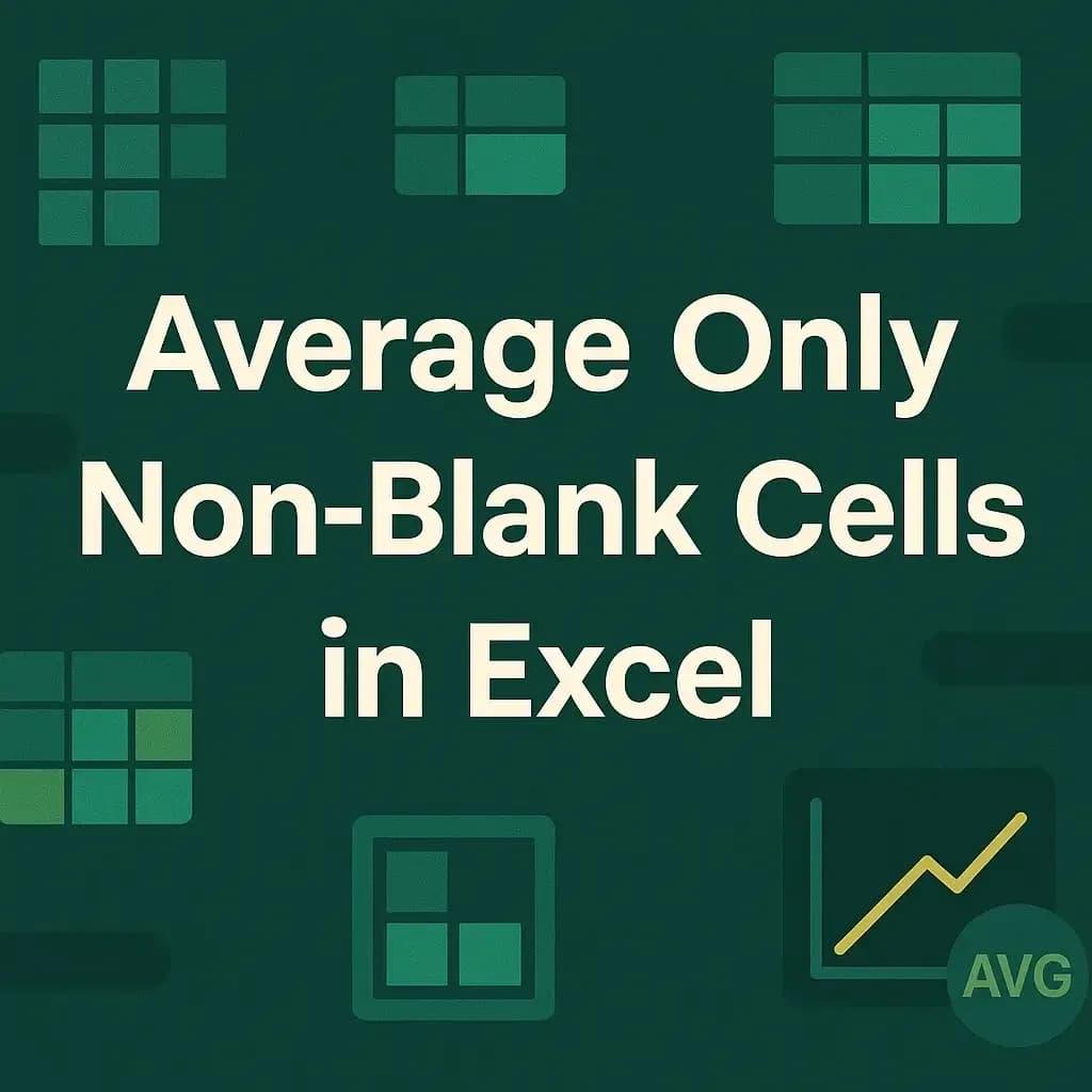 How to Average Only Non-Blank Cells in Excel (6 Easy Ways)