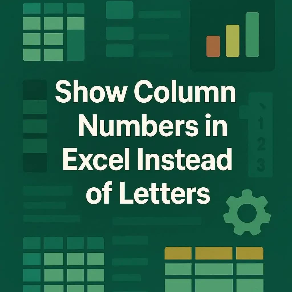 How to Show Column Numbers Instead of Letters in Excel