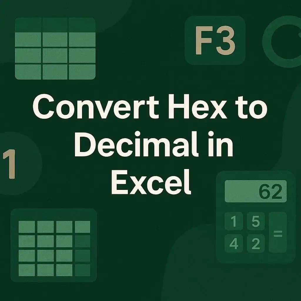 How to Convert Hexadecimal to Decimal in Excel (3 Suitable Ways)