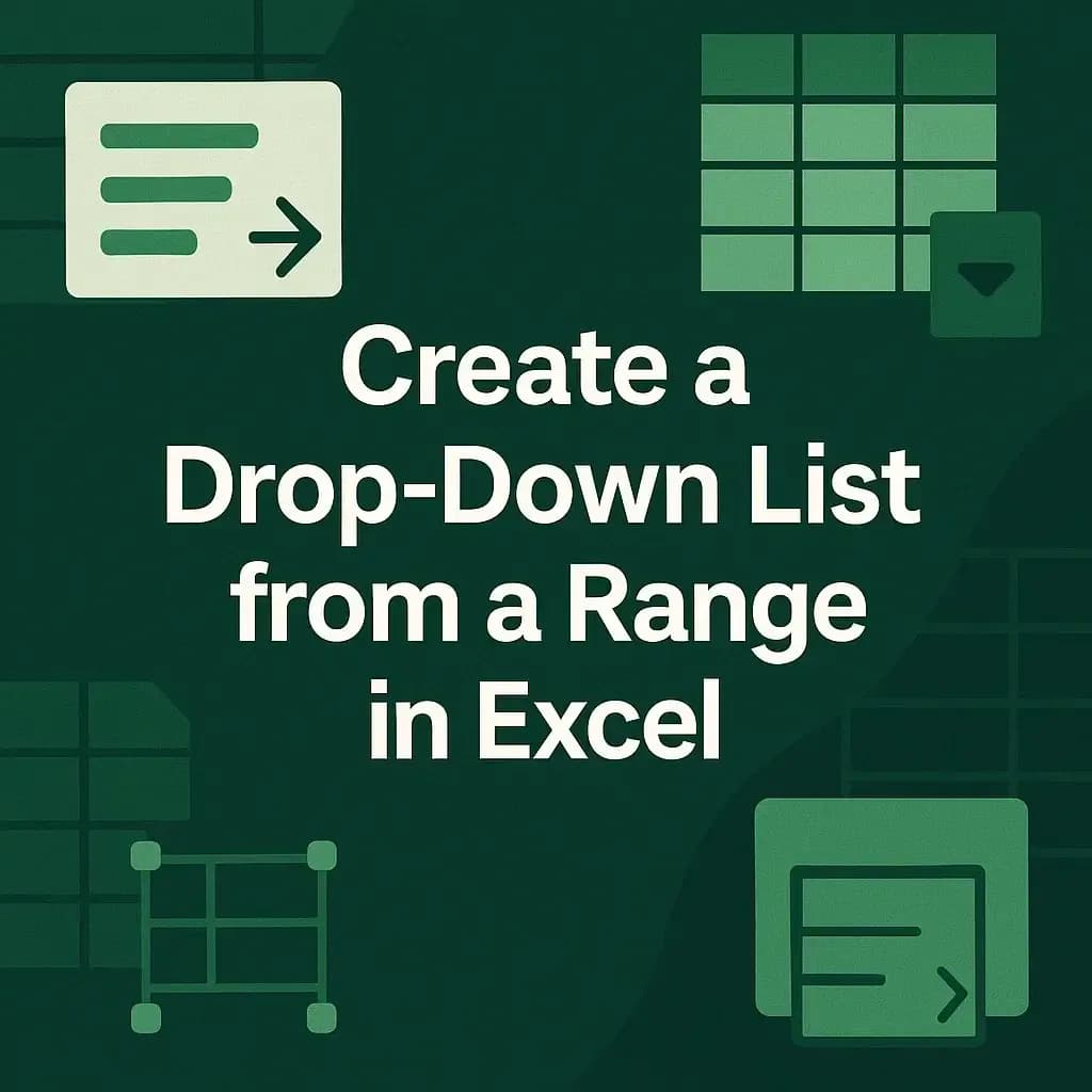 How to Create a Drop-Down List from a Range in Excel