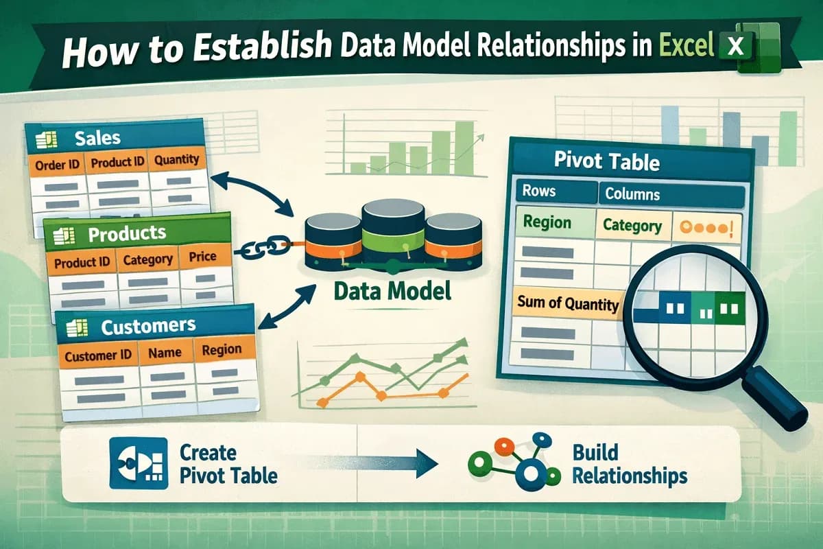 How to Establish Data Model Relationships in Excel