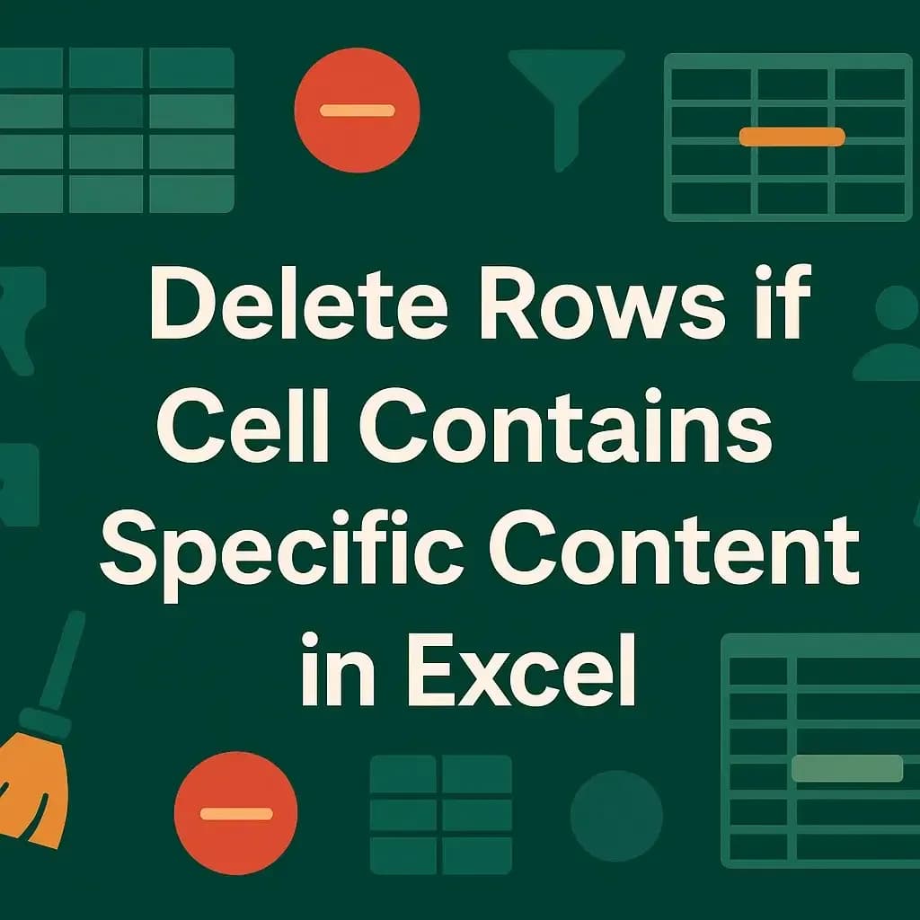 Delete Rows in Excel if a Cell Contains Specific Content