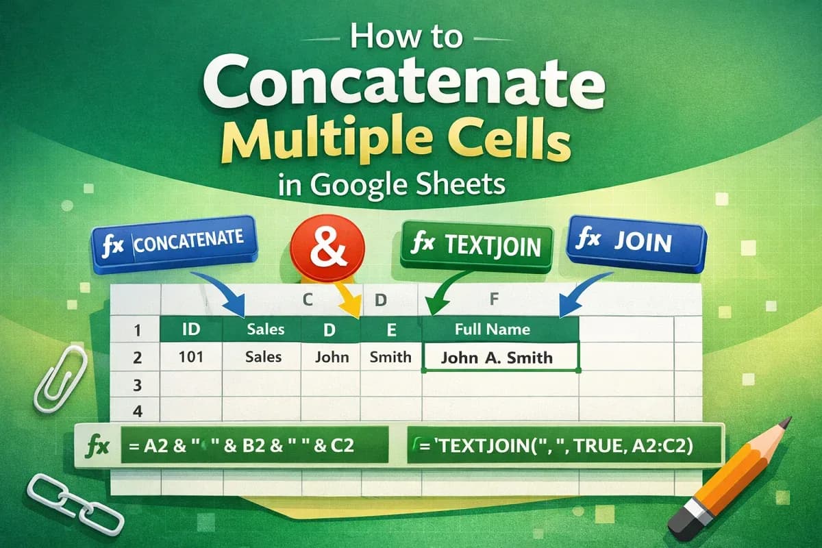 How to Concatenate Multiple Cells in Google Sheets