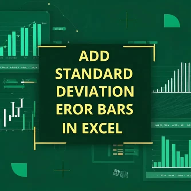How to Add Standard Deviation Error Bars in Excel