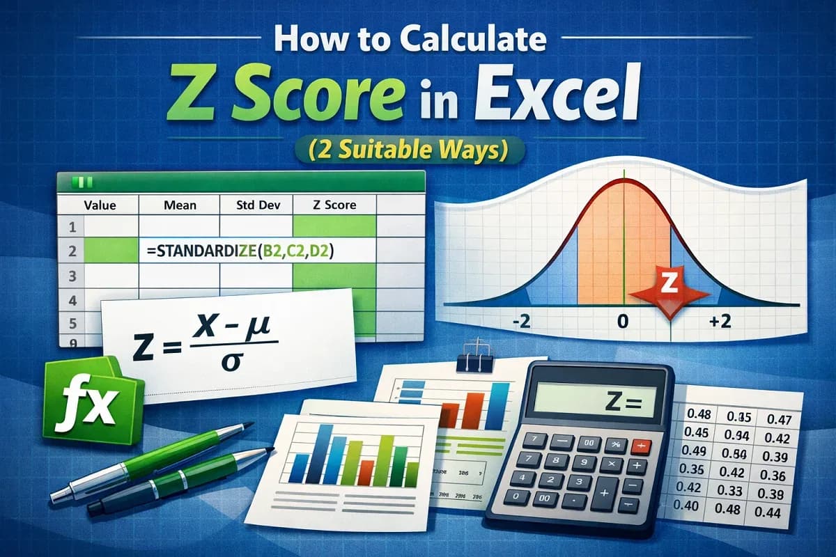 How to Calculate Z Score in Excel (2 Suitable Ways)