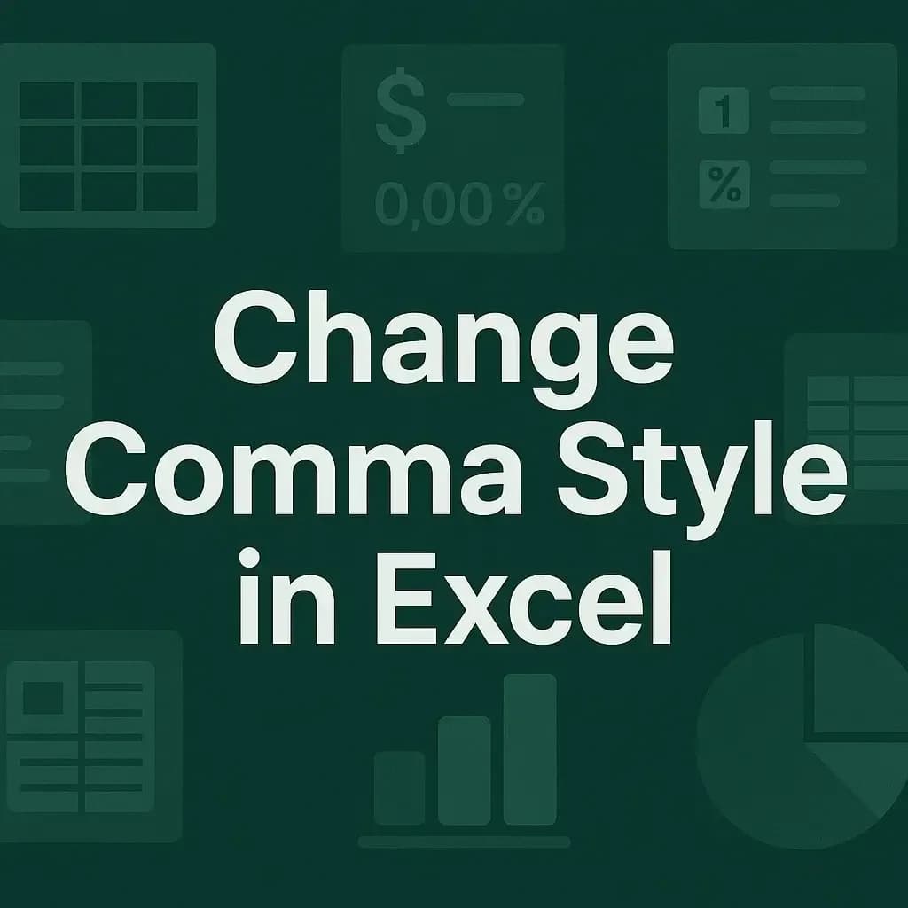 How to Change Comma Style in Excel (4 Simple Ways)