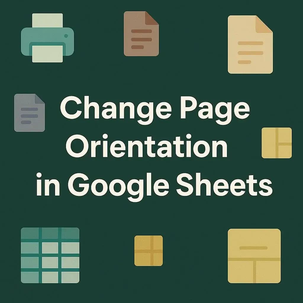 How to Change Page Orientation in Google Sheets
