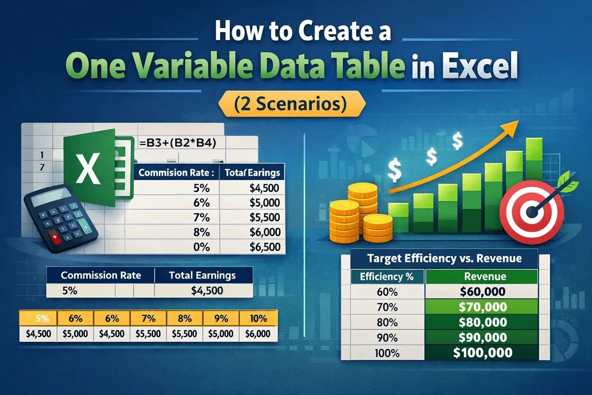 How to Create a One Variable Data Table in Excel (2 Scenarios)