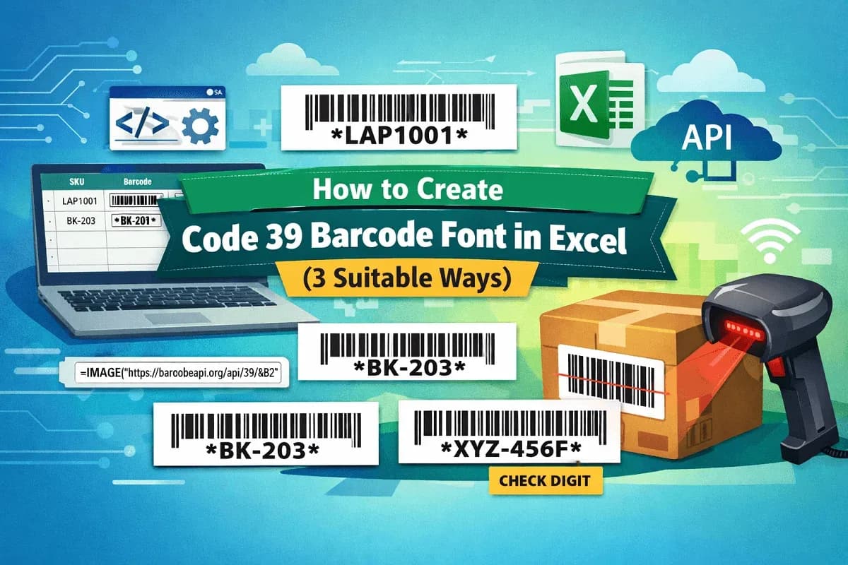 How to Create Code 39 Barcode Font in Excel (3 Suitable Ways)