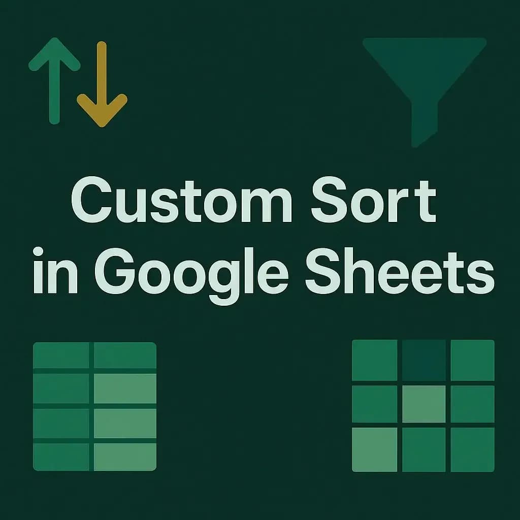 How to Custom Sort in Google Sheets (5 Different Ways)