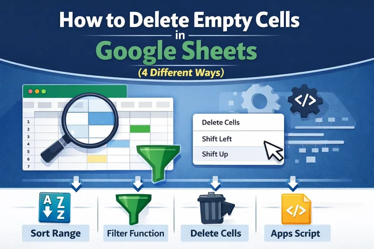 How to Delete Empty Cells in Google Sheets (4 Different Ways)
