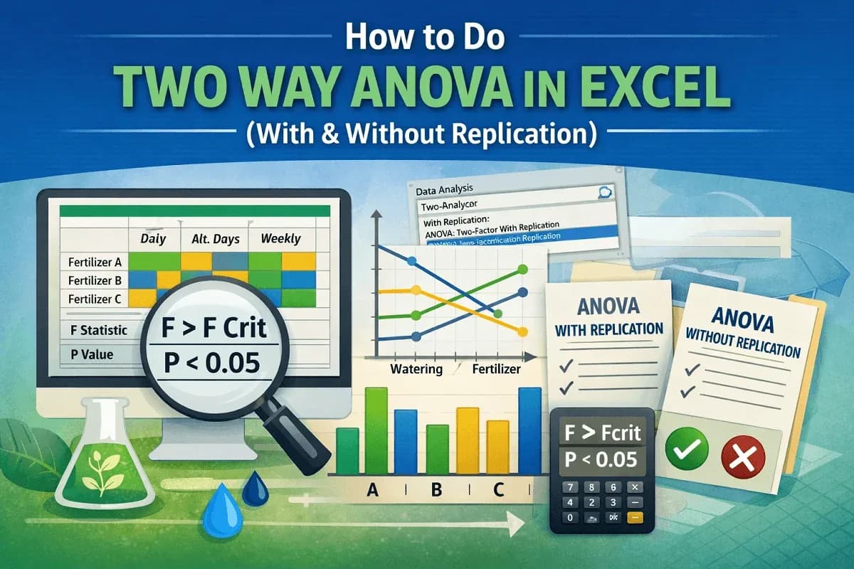 How to Do Two Way ANOVA in Excel (With & Without Replication)