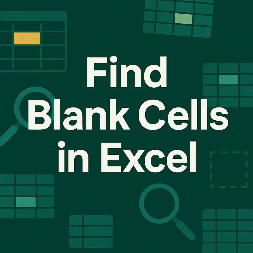 How to Find Blank Cells in Excel (6 Easy Ways)