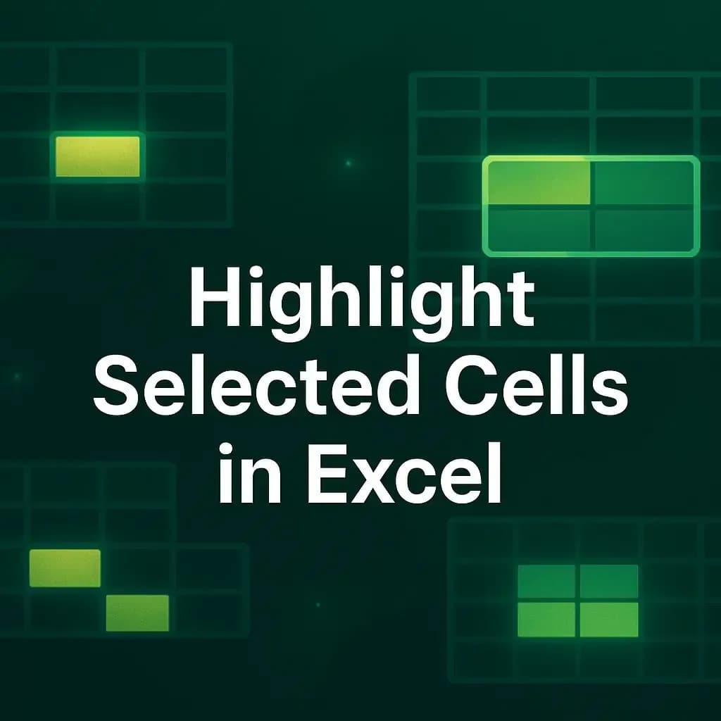 How to Highlight Selected Cells in Excel (4 Suitable Ways)