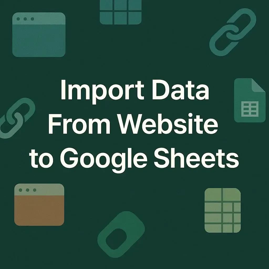How to Import Data from Website to Google Sheets
