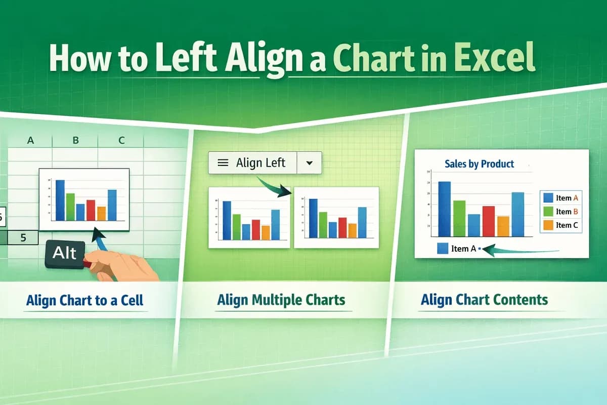 How to Left Align a Chart in Excel