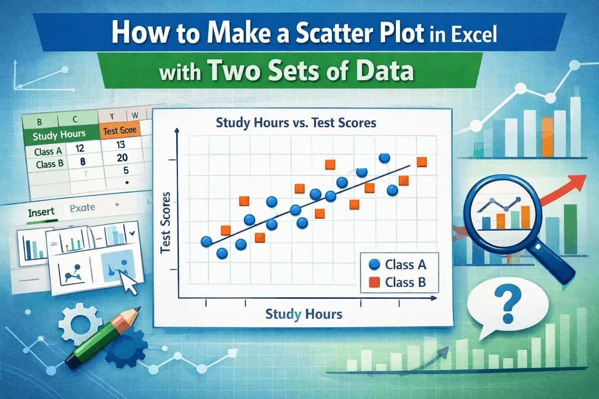 How to Make Scatter Plot in Excel with Two Sets of Data