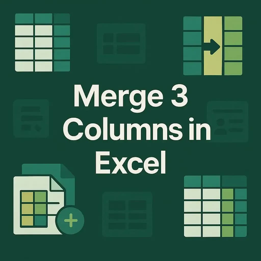 How to Merge 3 Columns in Excel (6 Simple Methods)