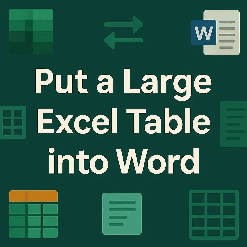 How to Put a Large Excel Table into Word (5 Suitable Ways)