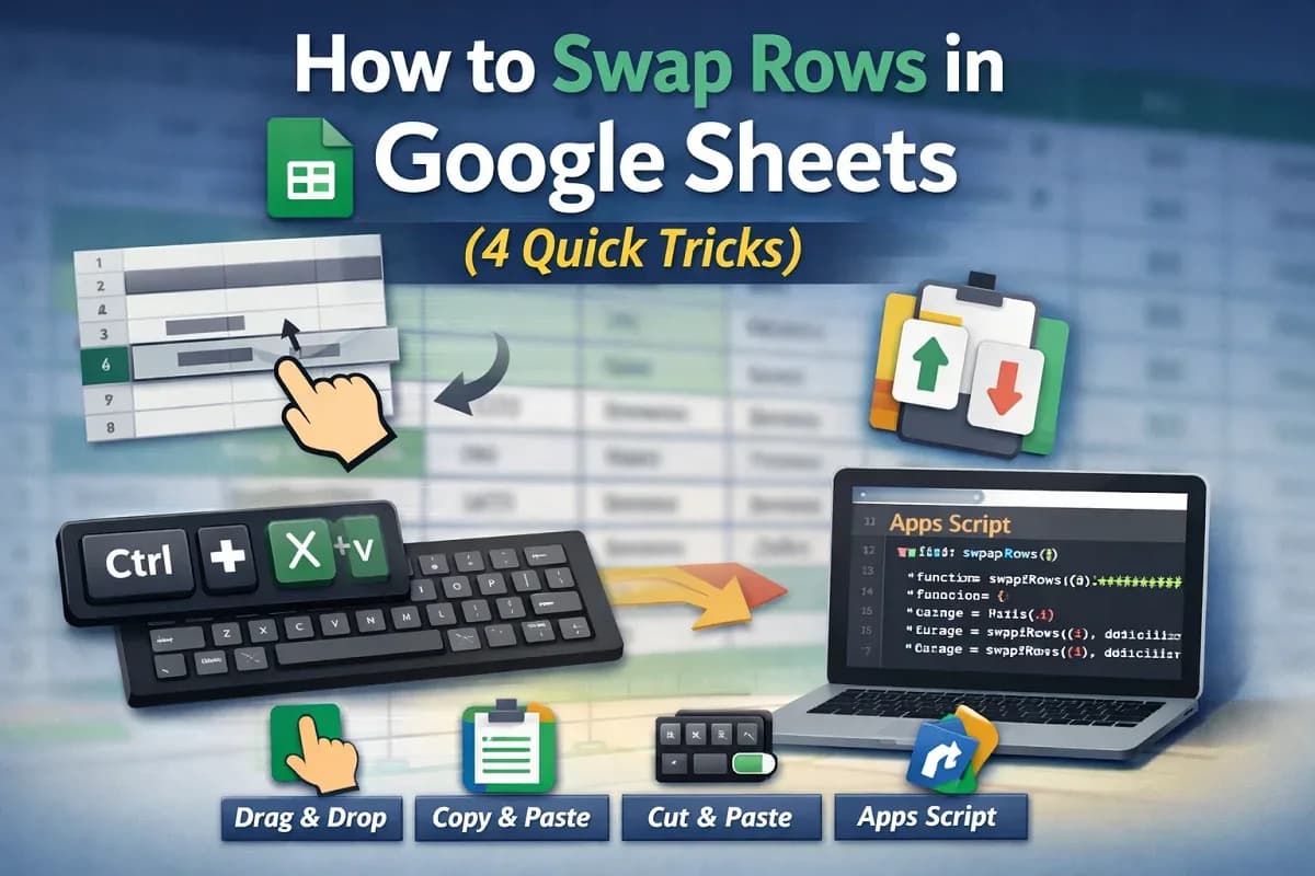 How to Swap Rows in Google Sheets (4 Quick Tricks)