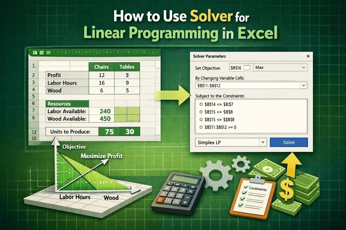 How to Use Solver for Linear Programming in Excel