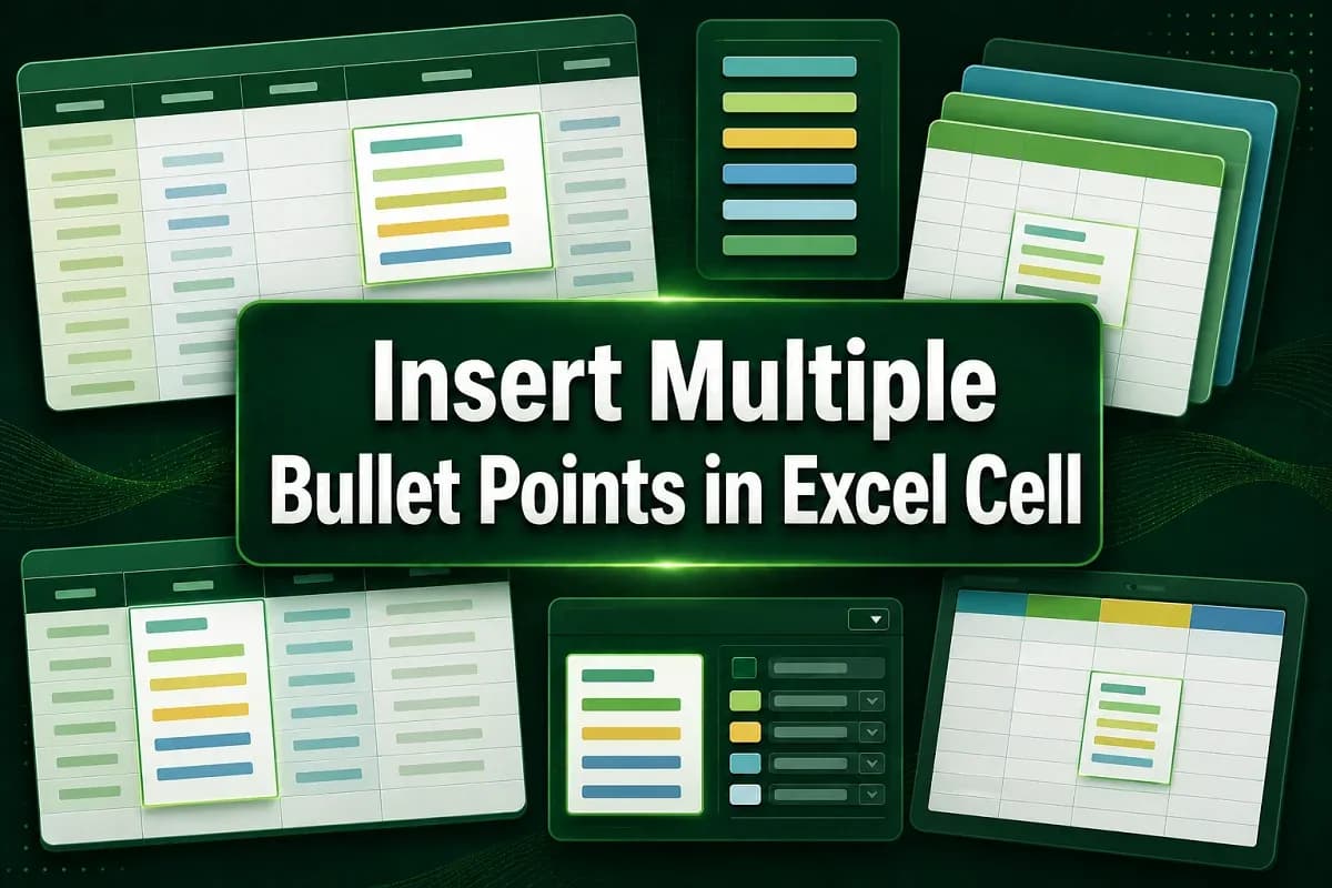 How to Insert Multiple Bullet Points in an Excel Cell
