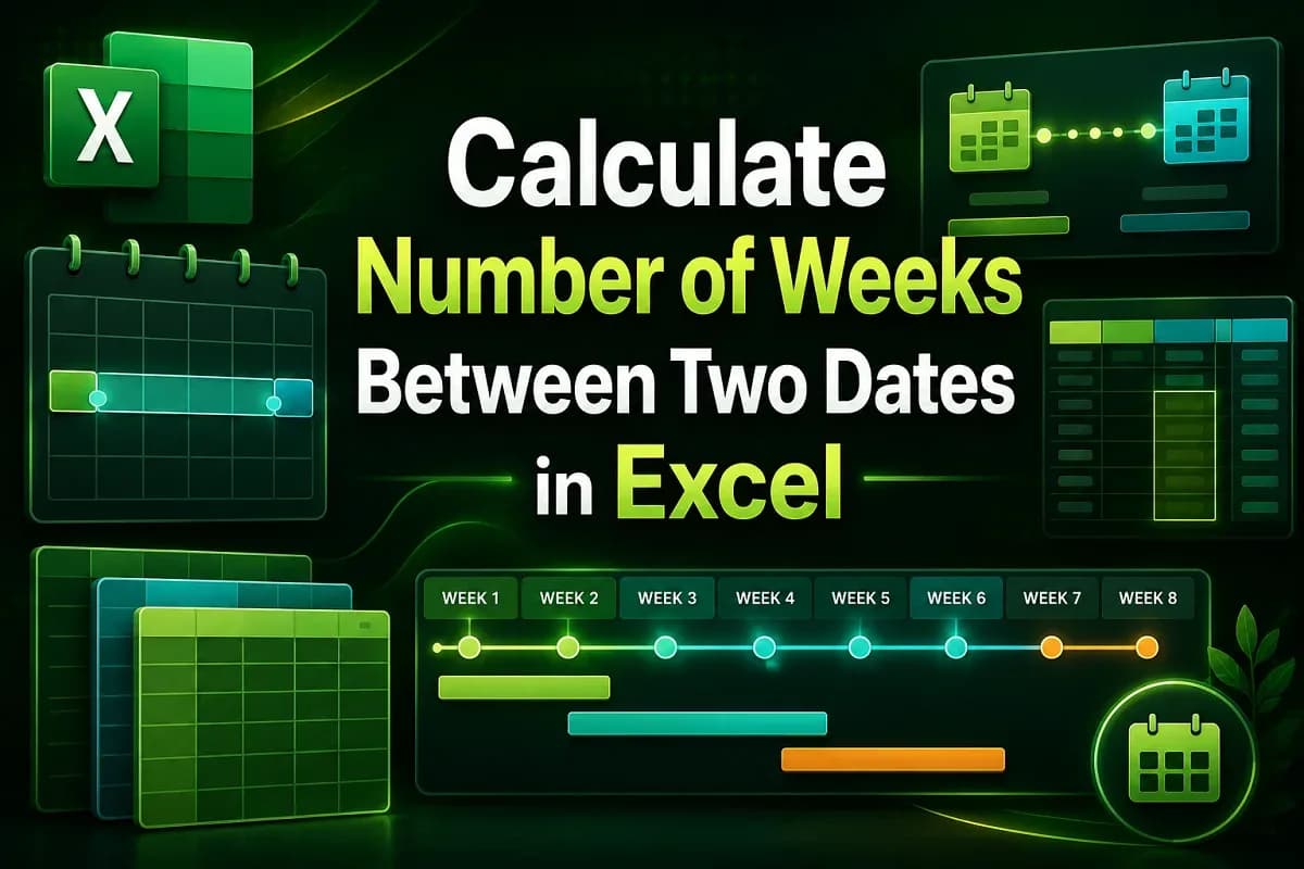 Calculate the Number of Weeks Between Two Dates in Excel