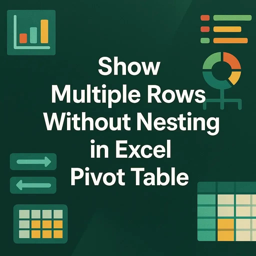 How to Show Multiple Rows Without Nesting in Excel Pivot Table