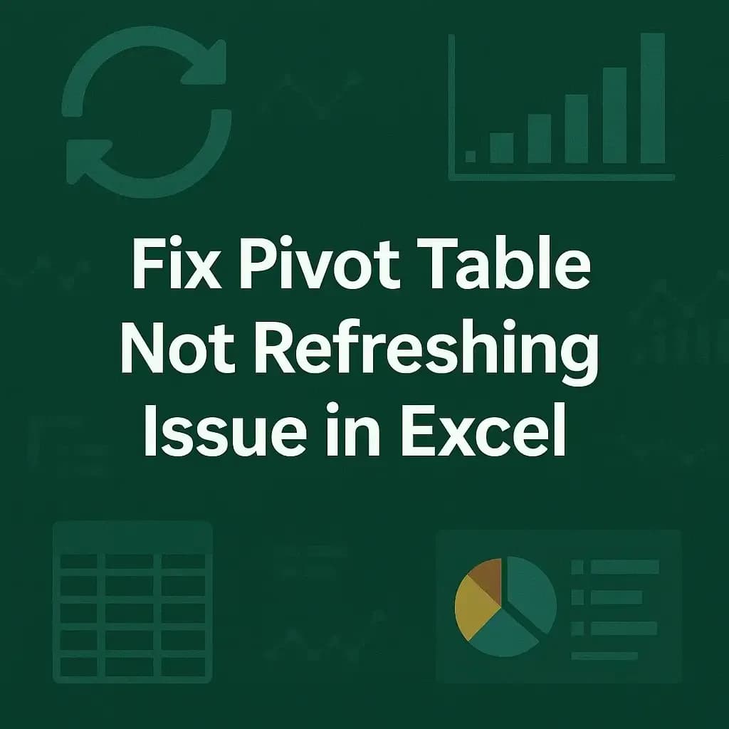 How to Fix Pivot Table Not Refreshing Issues in Excel
