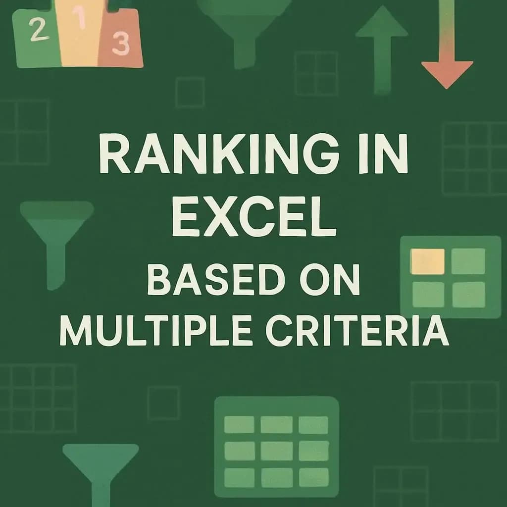 How to Do Ranking in Excel Based on Multiple Criteria