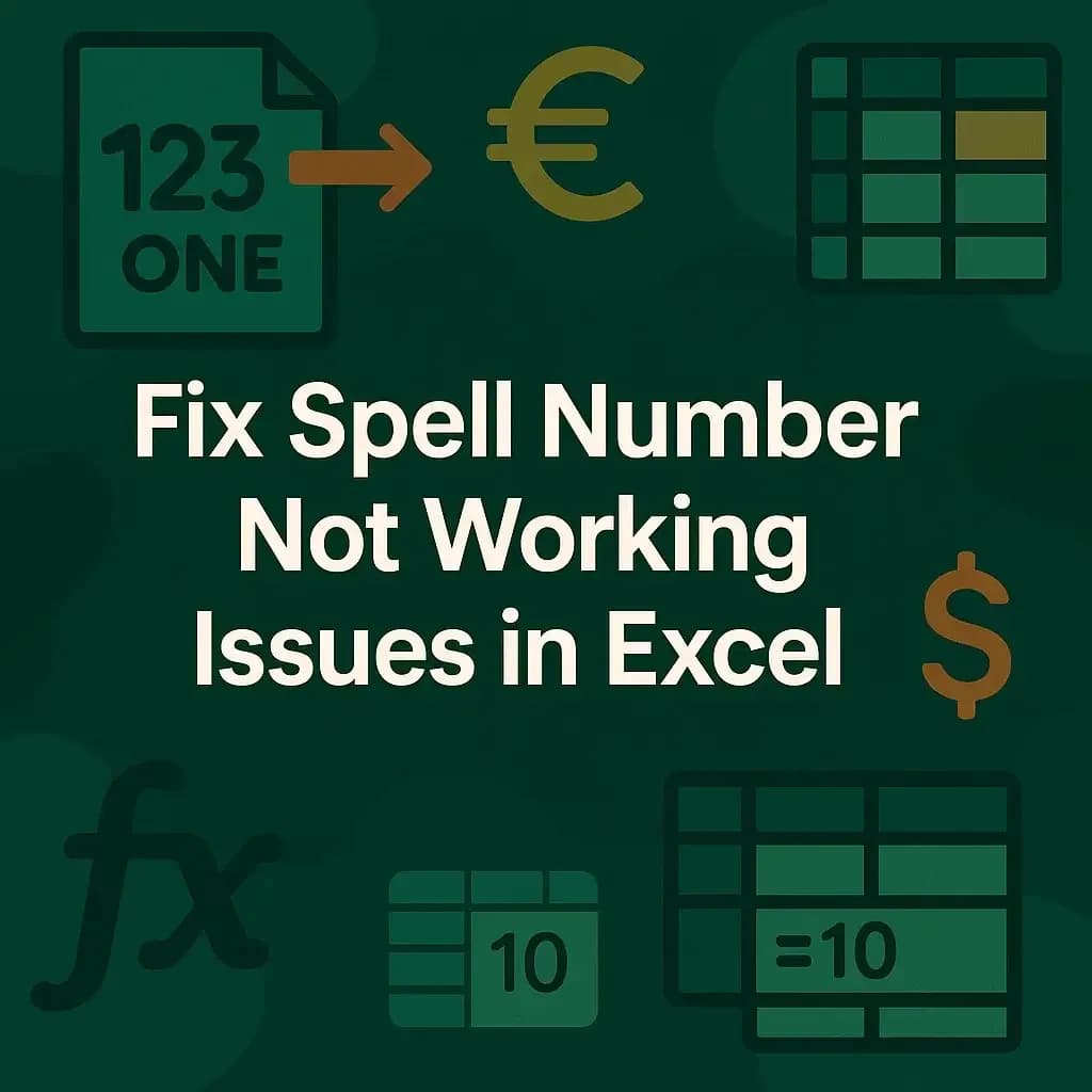How to Fix Spell Number Now Working Issues in Excel