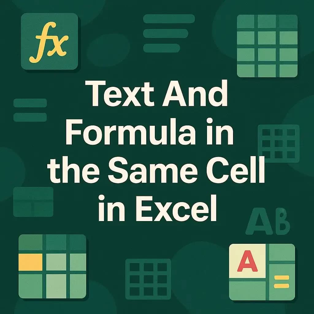 How To Write Text And Formula in the Same Cell in Excel