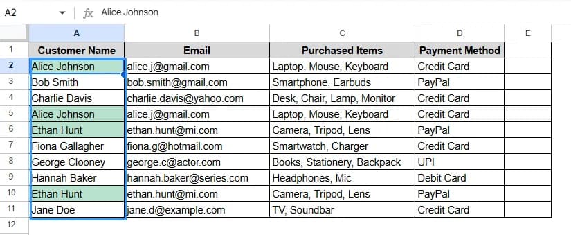 Using Conditional Formatting to Visually Flag Duplicates