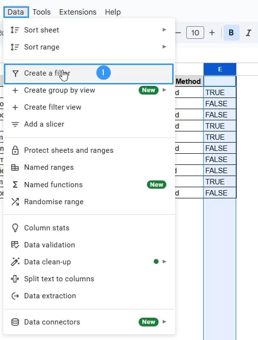 Using Filter and COUNTIF to Identify Duplicates