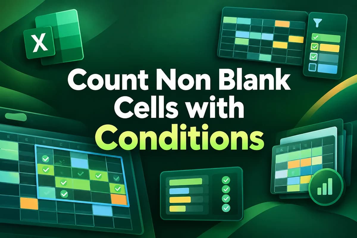 How to Count Non-Blank Cells with Conditions in Excel